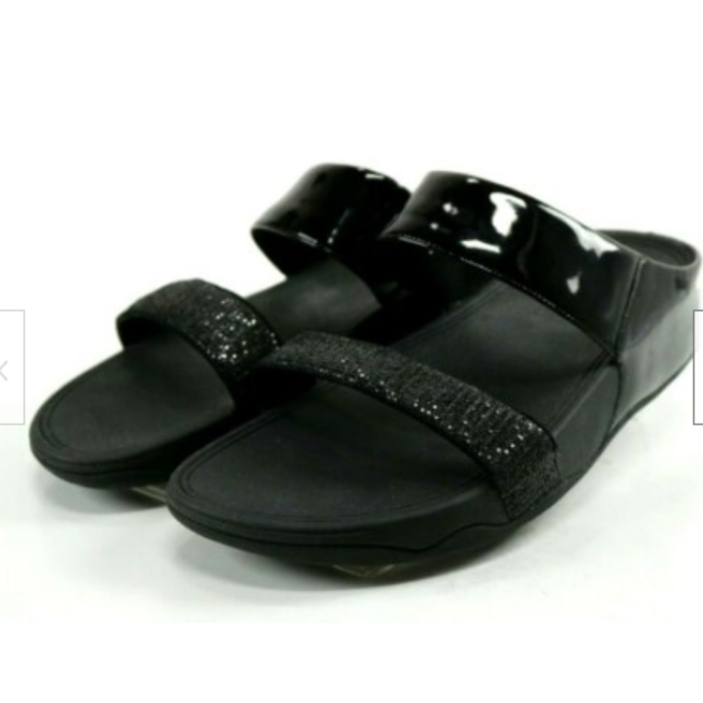 Fitflop Lulu Superglitz Women Slide Sandals Sz 11